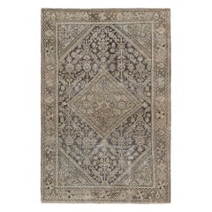 Persischer Mahal Small Teppich - Wolle Braun Elfenbein Design - 97666