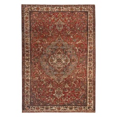 Tapis persans Bakhtiari - Motif rouge laine - 97678