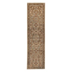 Persischer Aserbaidschan Läufer Teppich - Wolle Braun Taupe Design - 97680