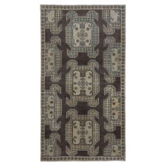 Persischer Aserbaidschan Small Teppich - Wolle Brown Elfenbein Design - 97632