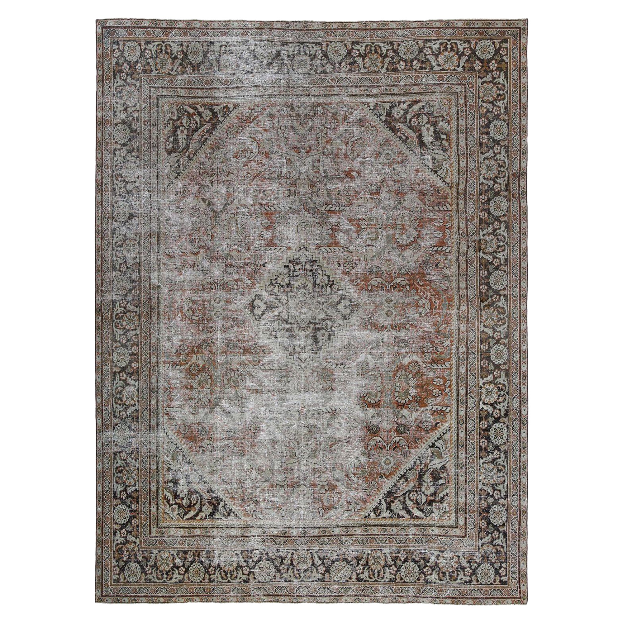Tappeti persiani Mahal - Lana Marrone Rosso Design - 97633