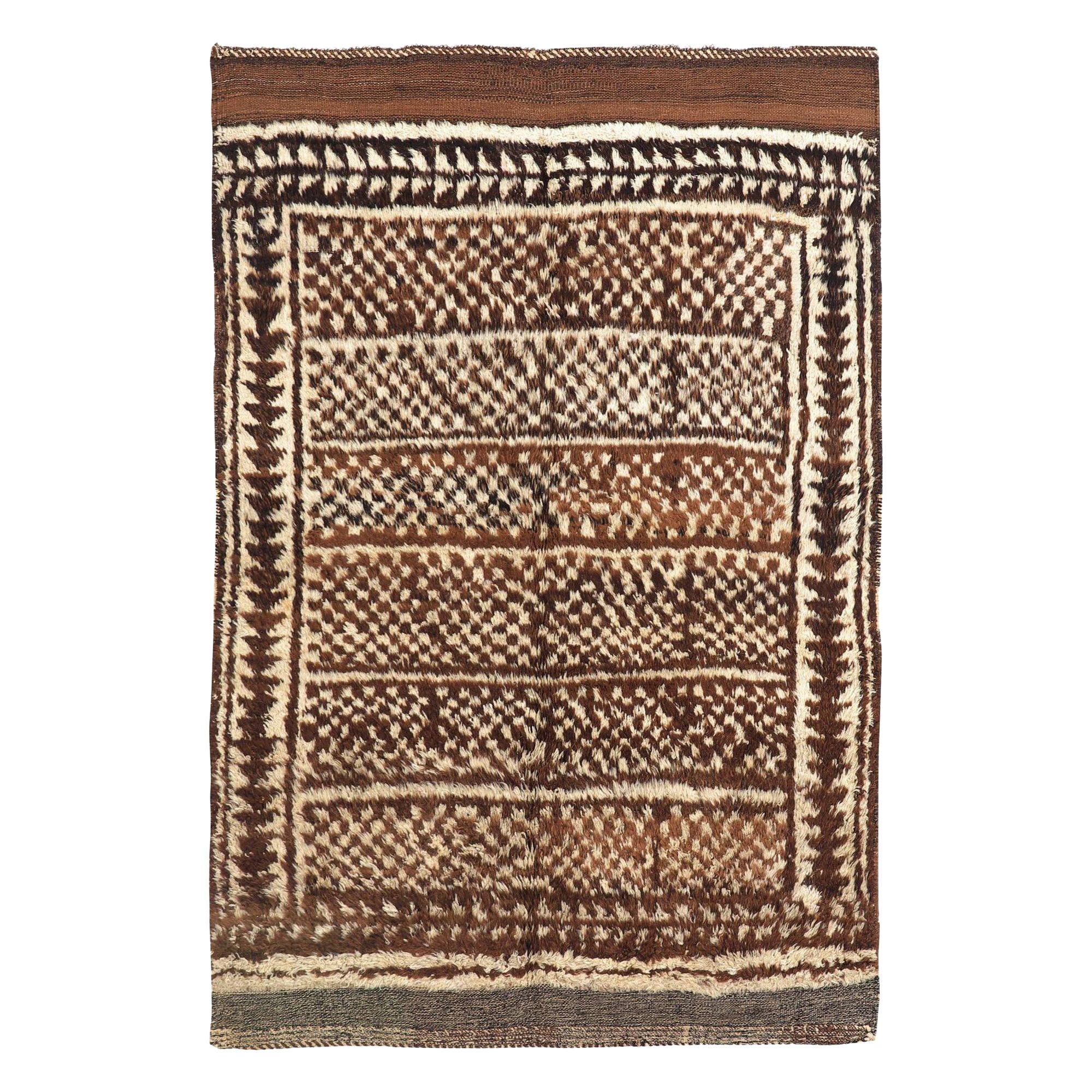 Persischer Gabbeh Small Teppich - Wolle Brown Design - 97702