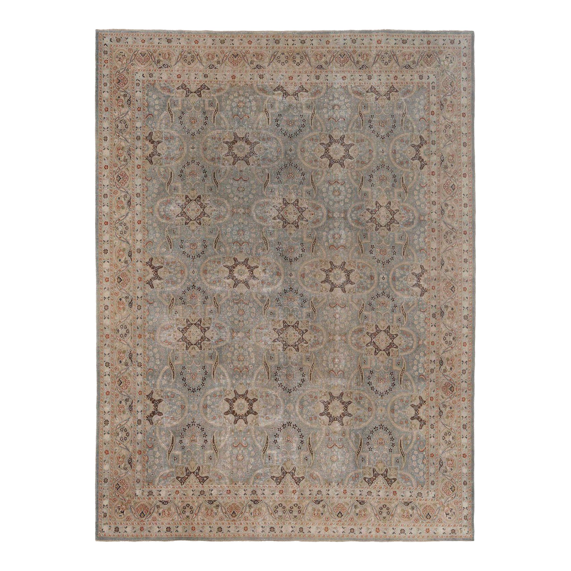 Tappeti persiani Mashad - Lana sfumature di grigio / argento - 97651