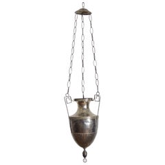 Antique Italian, Roman, Neoclassic Silver Plate Hanging Censer, late 18th century