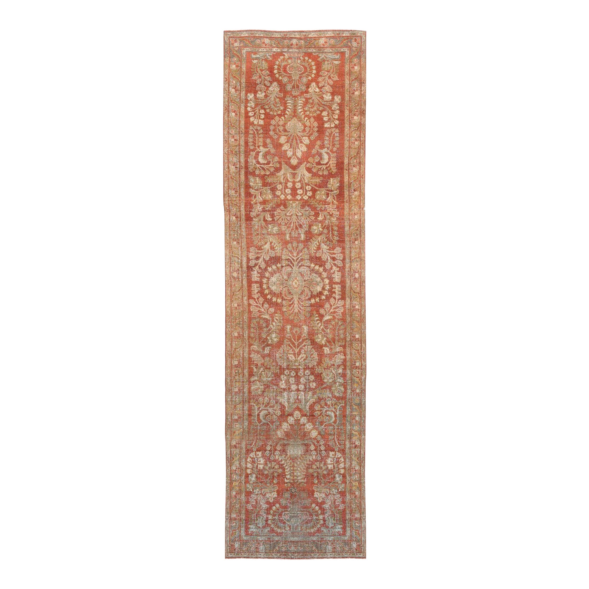 Tappeto Persiano Mahal Runner - Design Rosso Lana - 97704