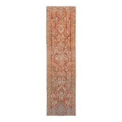 Persischer Mahal-Läufer aus Wolle – rotes Design – 97704