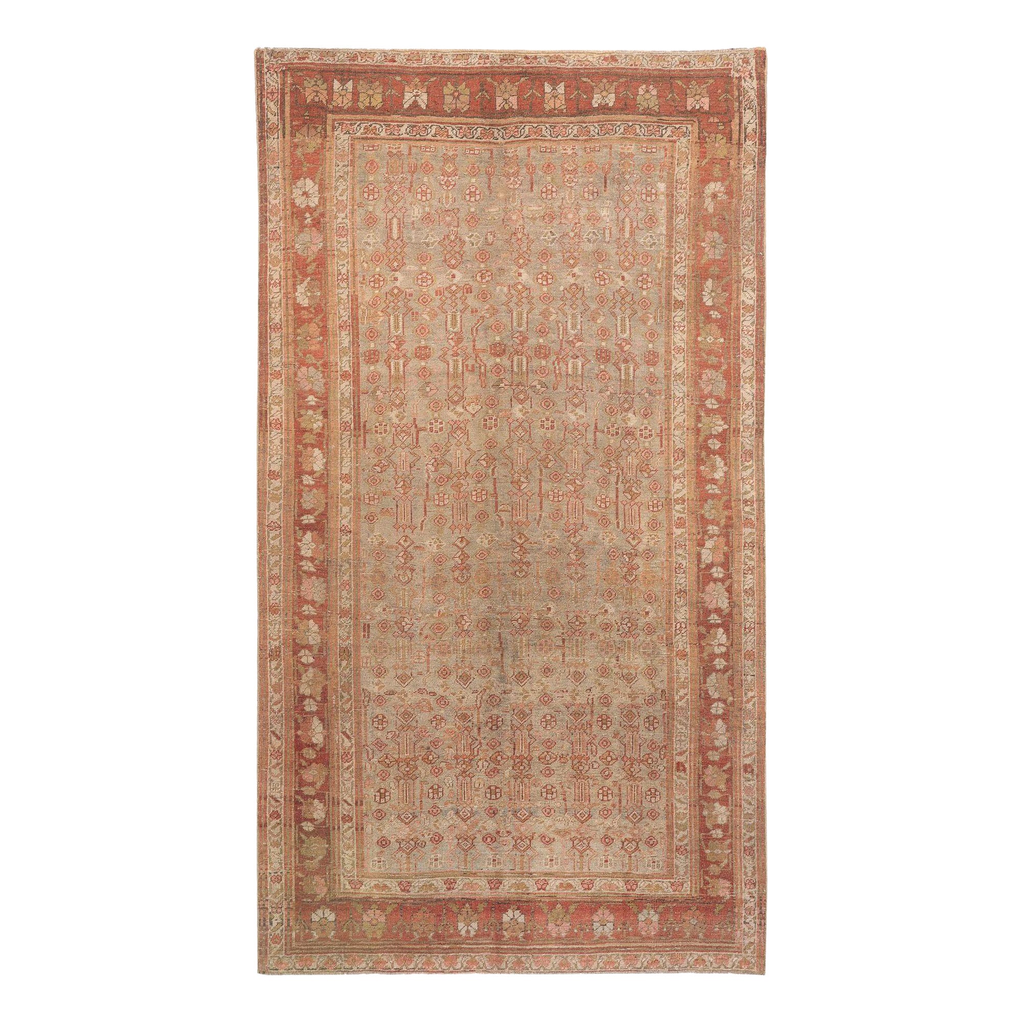 Persischer Bijar Kleiner Teppich - Wolle Elfenbeinrot Design - 97705