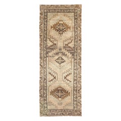 Persischer Malayer-Läufer aus Wolle – elfenbeinfarbenes Design – 97708