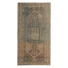 Persian Bijar Area Rugs - Wool Brown Gray Orange Design - 97673