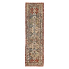 Alfombra Persa Azerbaiyán - Lana Gris Marfil Rojo Topo - 97726