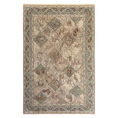 Tapis persans Kerman - Design en laine ivoire - 97677