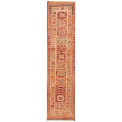 Traves de Mesa de Lana de Anatolia Turca Vintage Naranja Hecha a Mano