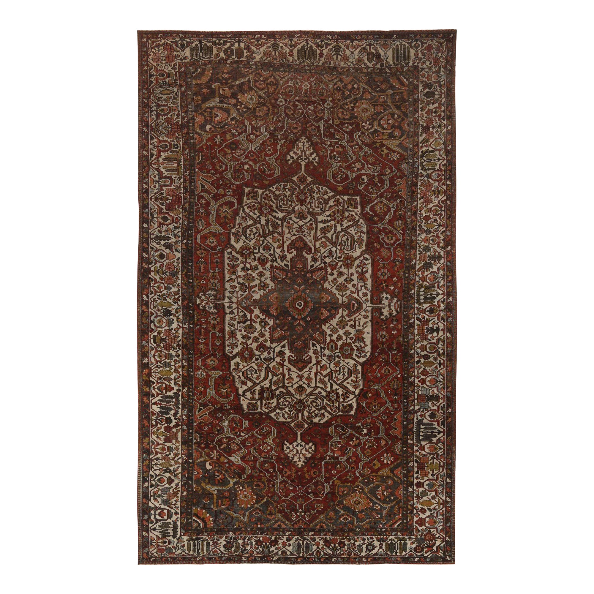 Alfombra Persa Bakhtiari - Lana Diseño Rojo Marfil - 97740