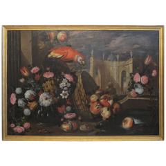 Large 18th Century Italian Still Life Oil Painting 6