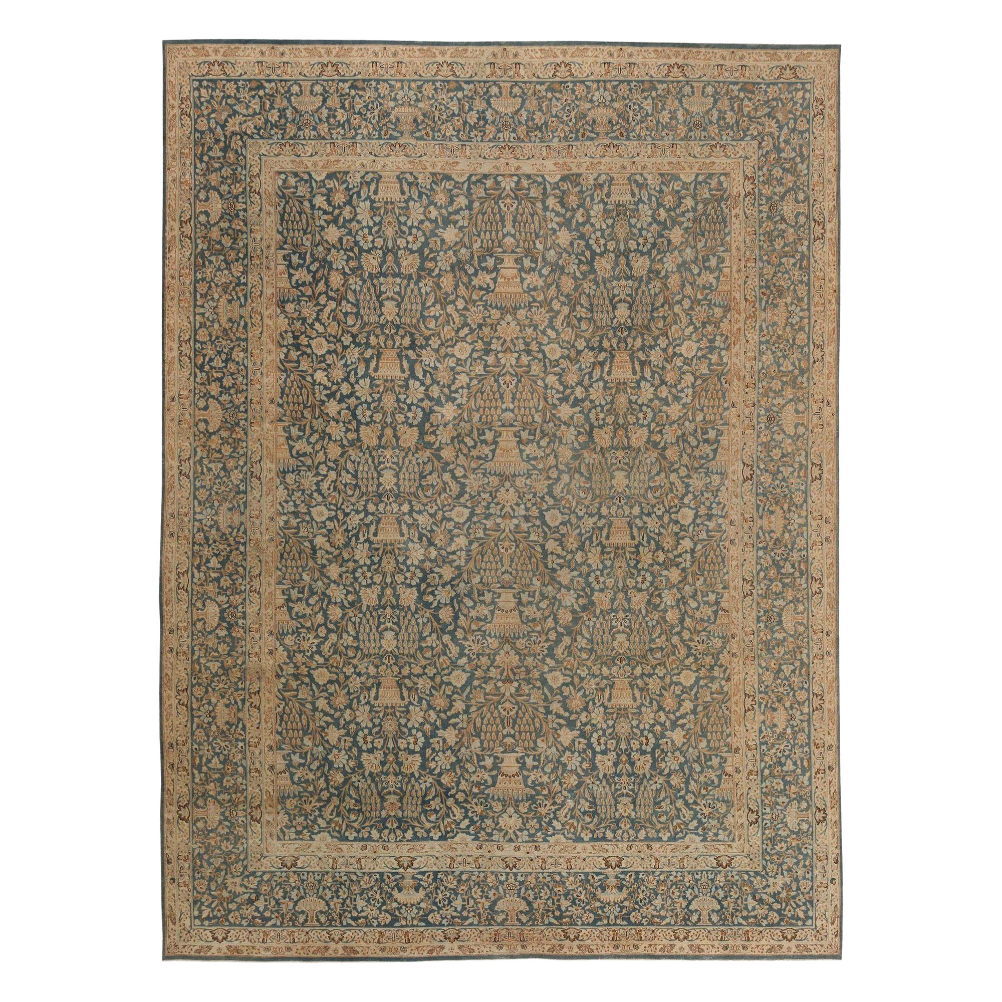 Alfombras Persas Kerman - Diseño Lana Azul Topo - 97745