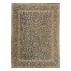 Alfombras Persas Kerman - Diseño Lana Azul Topo - 97745