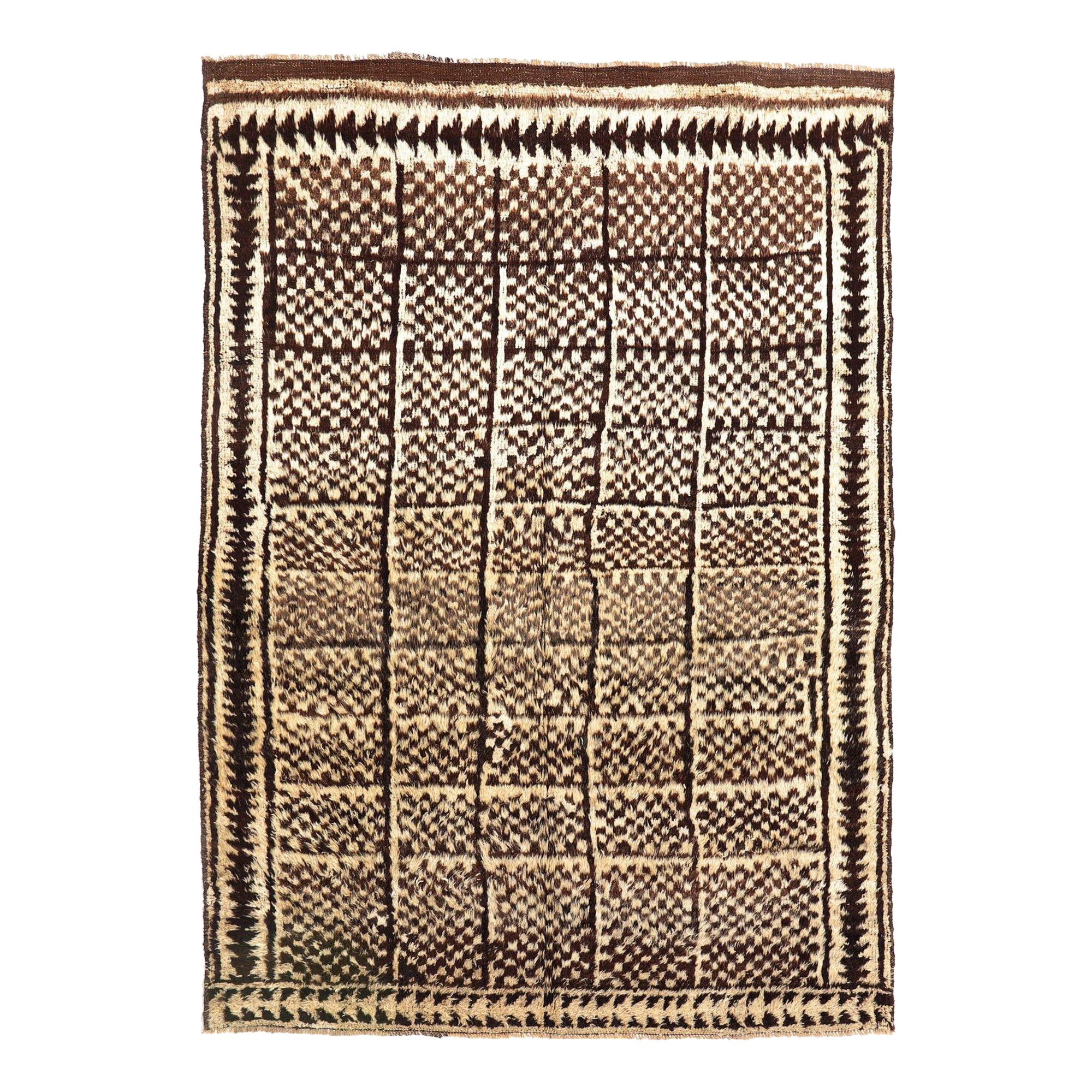 Persischer Gabbeh Small Teppich - Wolle Brown Design - 97696