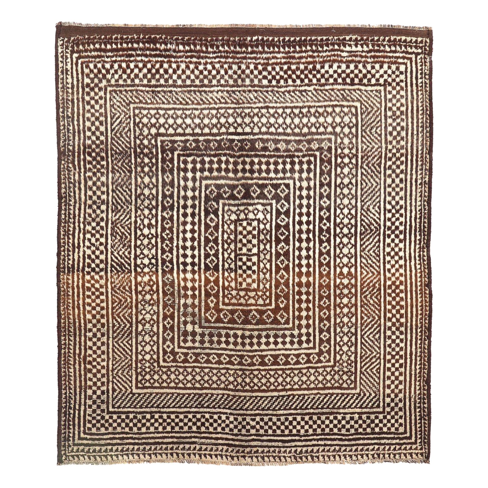 Persischer Gabbeh Small Teppich - Wolle Brown Design - 97697