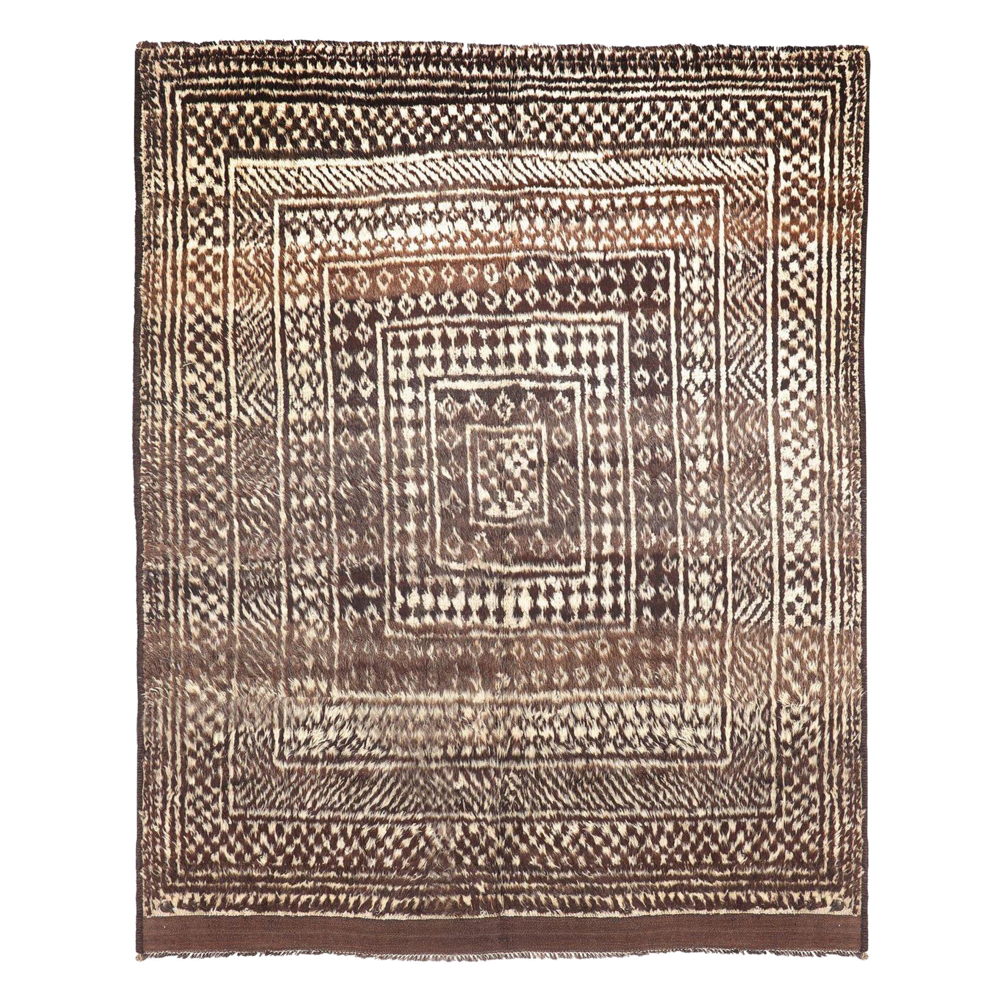 Alfombra Persa Gabbeh Small Design - Lana Marrón - 97698