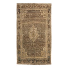 Tapis de sol Persan Bijar - Laine Design Brown - 97709