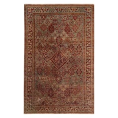 Petit tapis persan Joshagan - Motif vert rouge en laine - 97712