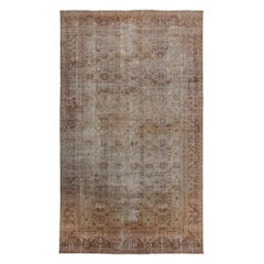 Tapis persans Mahal motif taupe en laine - 97713