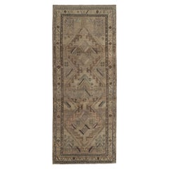 Tappeto Persiano Bijar Runner - Lana Marrone Taupe Design - 97765