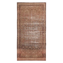 Tapis persans Malayer - Design en laine ivoire rose taupe - 97715