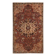 Petit tapis persan Bakhtiari - Laine Brown Ivoire Orange Rouge - 97717