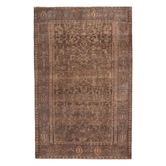 Tapis persan Bijar Small - Laine Brown Taupe Design - 97718