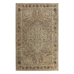 Tapis persans Bakhtiari - Laine ivoire bleu clair taupe - 97729