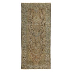 Tapis persans Bakhtiari - Design en laine vert ivoire rose - 97731