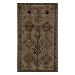 Tapis de sol persan Shiraz - Laine Brown Taupe Design - 97783