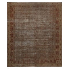 Tapis de sol persan Joshagan - Laine Brown Red Taupe Design - 97784