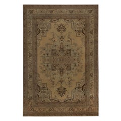 Tapis persan Tabriz - Laine Brown Ivoire Taupe Design - 97785