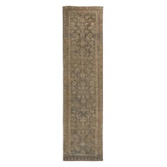 Tapis de course persan Azerbaïdjan - Laine Brown Taupe Design - 97734