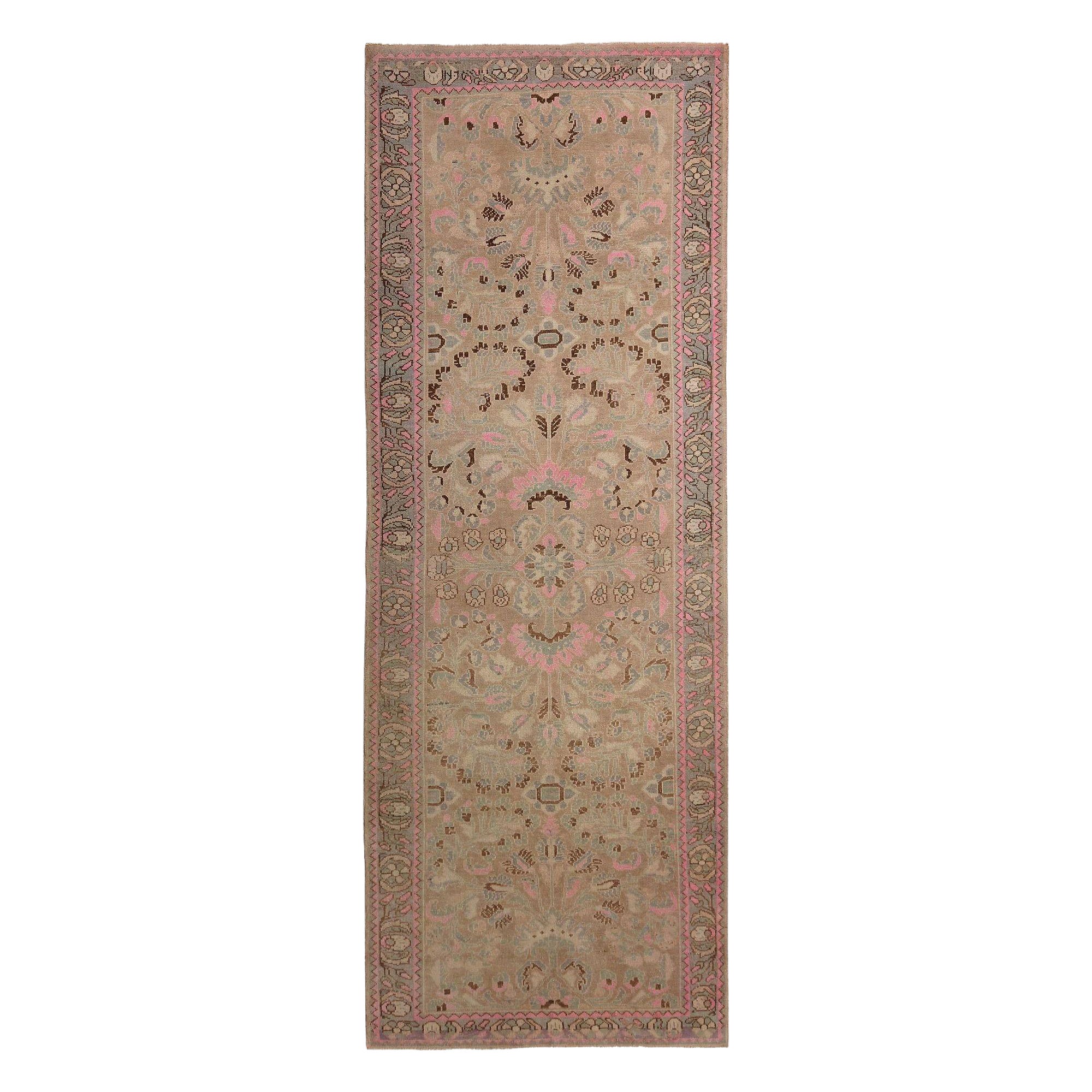 Tapis persan Malayer - Laine ivoire bleu clair rose clair - 97735