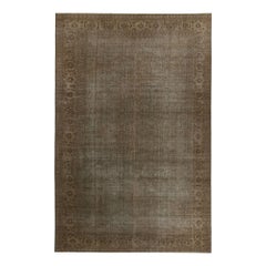 Tappeto Persiano Tabriz Over Size - Lana Marrone Avorio Taupe Design - 97789