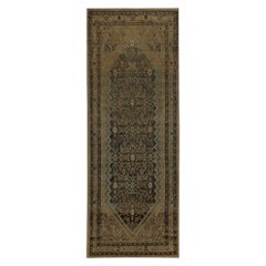 Tappeto Persiano Malayer Runner - Disegno in Lana Marrone Taupe - 97806