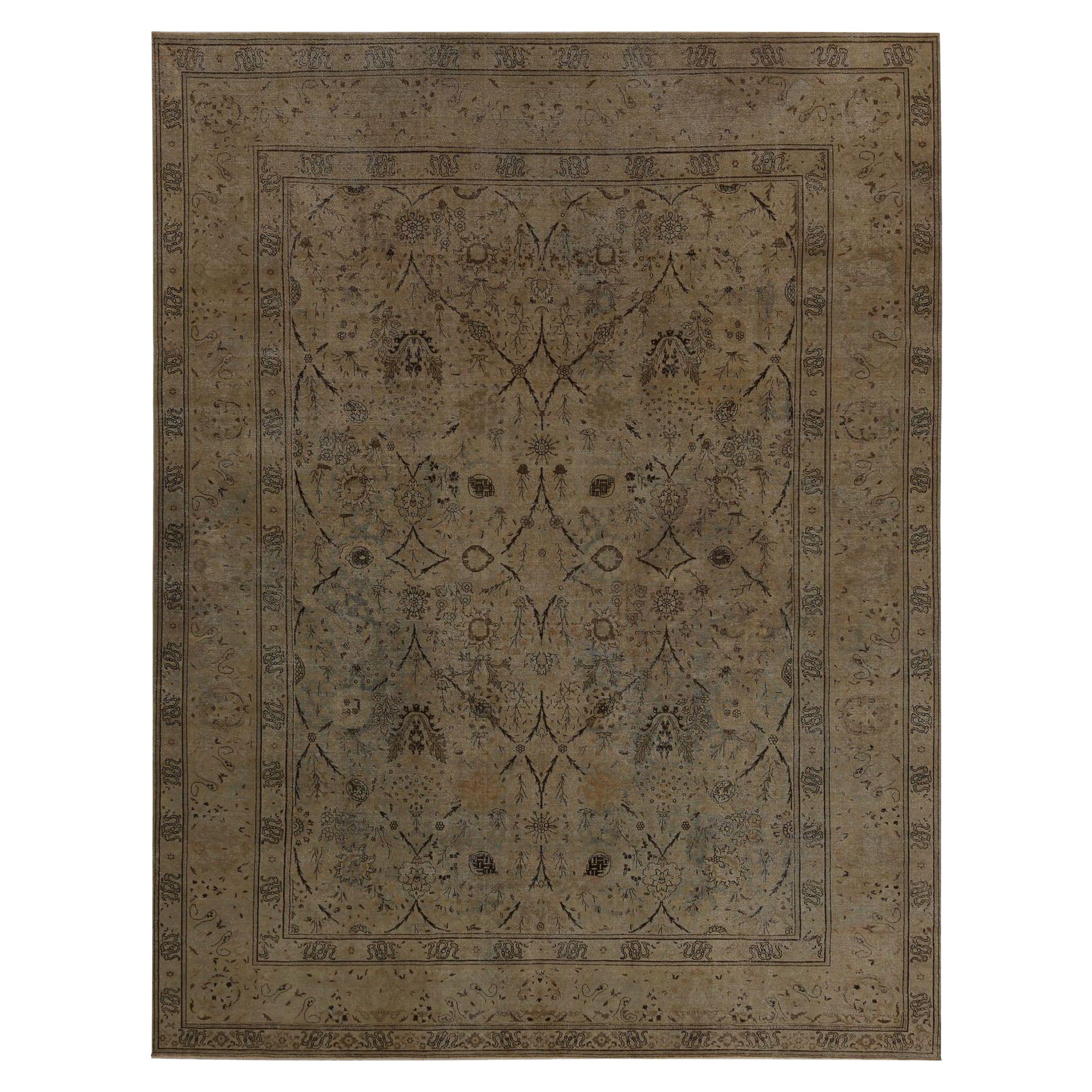 Persische Täbris Teppiche - Wolle Brown Taupe Design - 97809