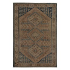 Tappeti persiani Shiraz - Lana Blu Marrone Taupe Design - 97813