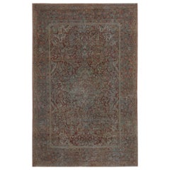 Tappeti persiani Tabriz - Lana Avorio Azzurro Rosso Design - 97772