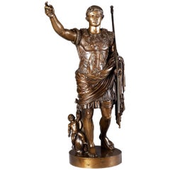 Bronzeskulptur des römischen Kaisers Augustus von Boschetti