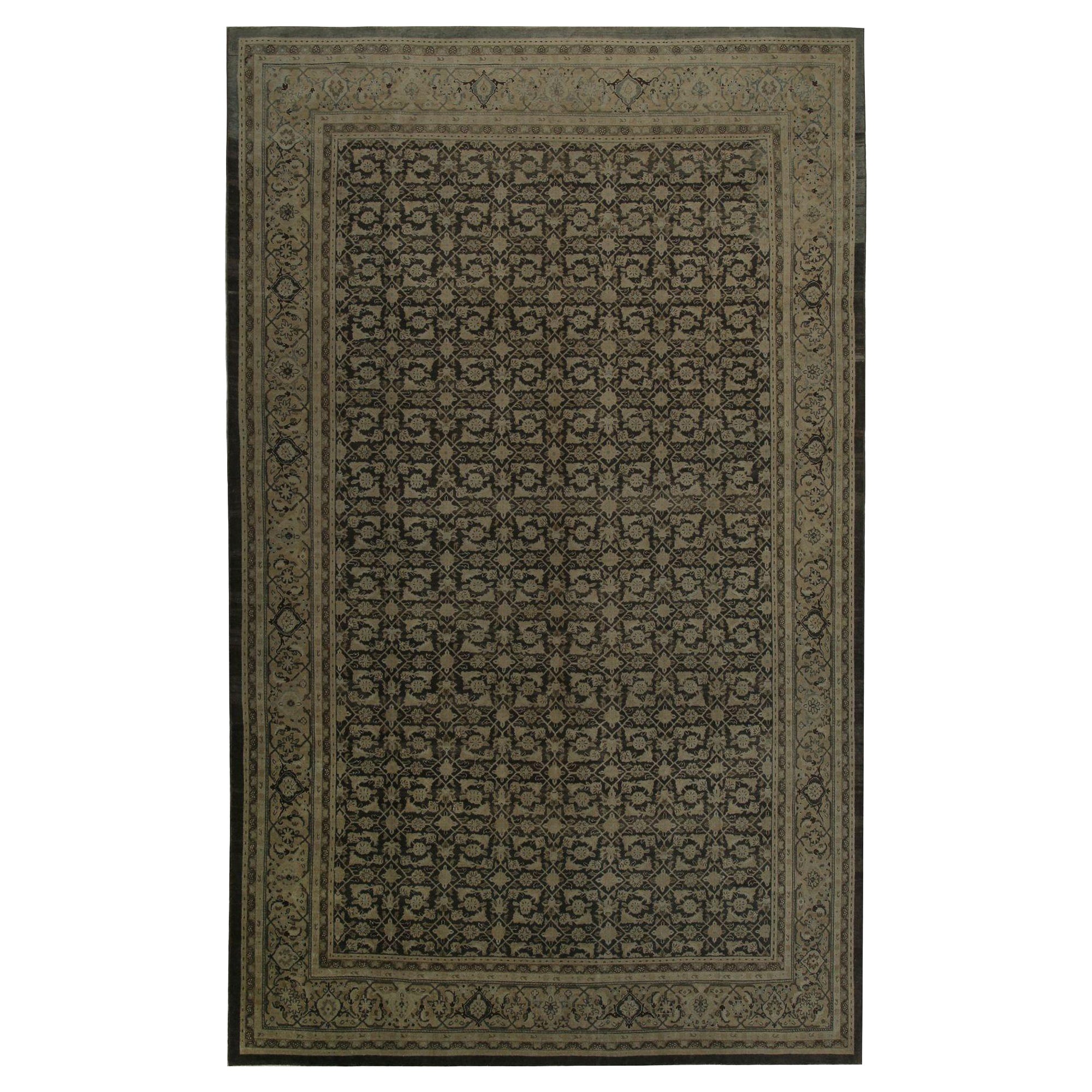 Persische Mahal Teppiche - Wolle Brown Taupe Design - 97830