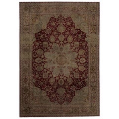 Tappeti persiani Mashad - Lana Rosso Taupe Design - 97831
