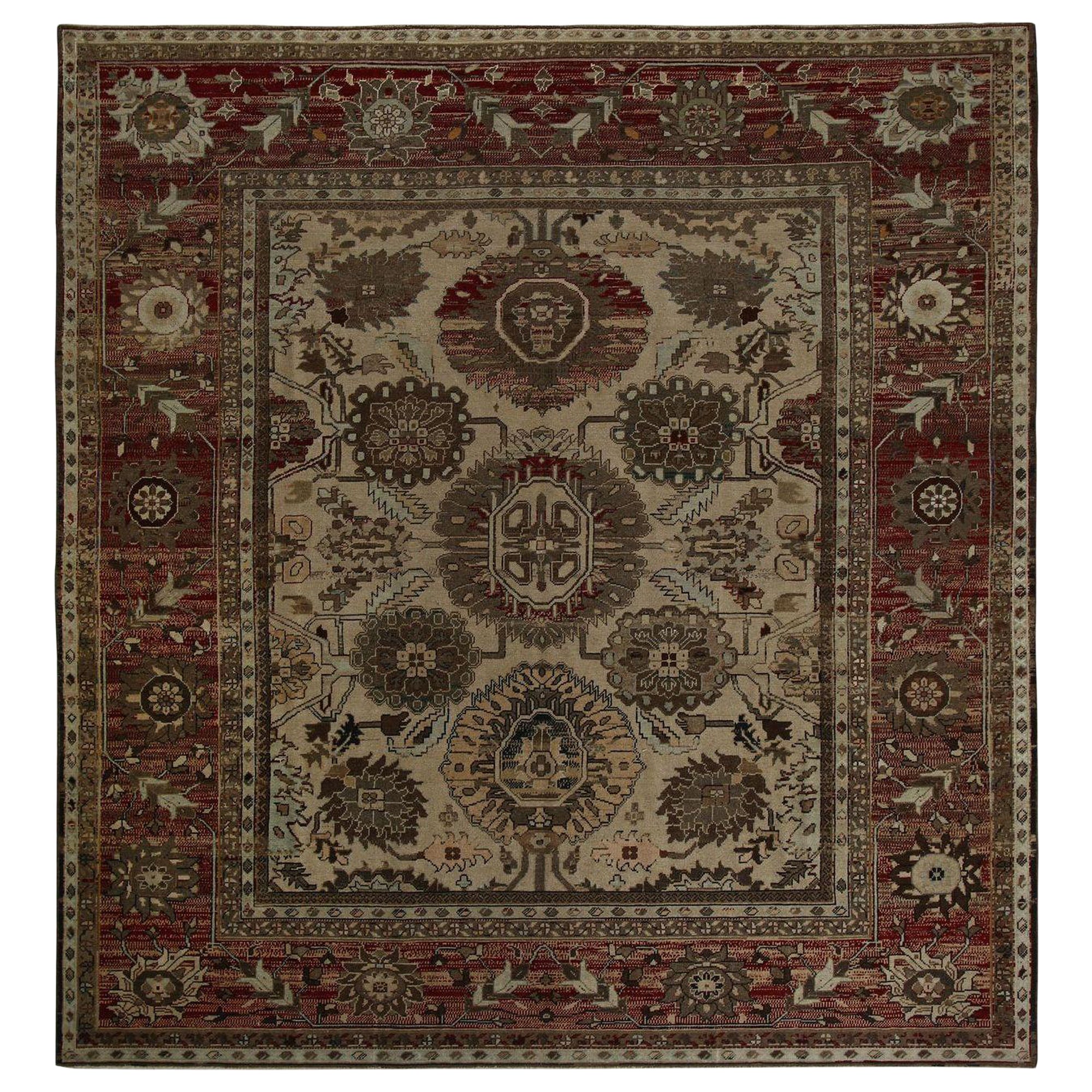 Tappeti persiani Heriz - Lana Marrone Avorio Rosso - 97776