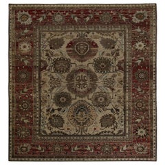 Tappeti persiani Heriz - Lana Marrone Avorio Rosso - 97776