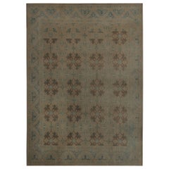 Tapis persan Mashad - Laine Brown Light Blue Taupe Design - 97833