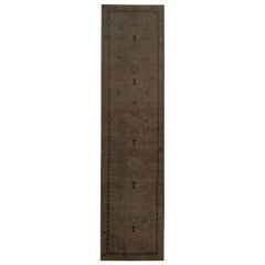 Tappeto Persiano Bijar Runner - Lana Marrone Taupe Design - 97845
