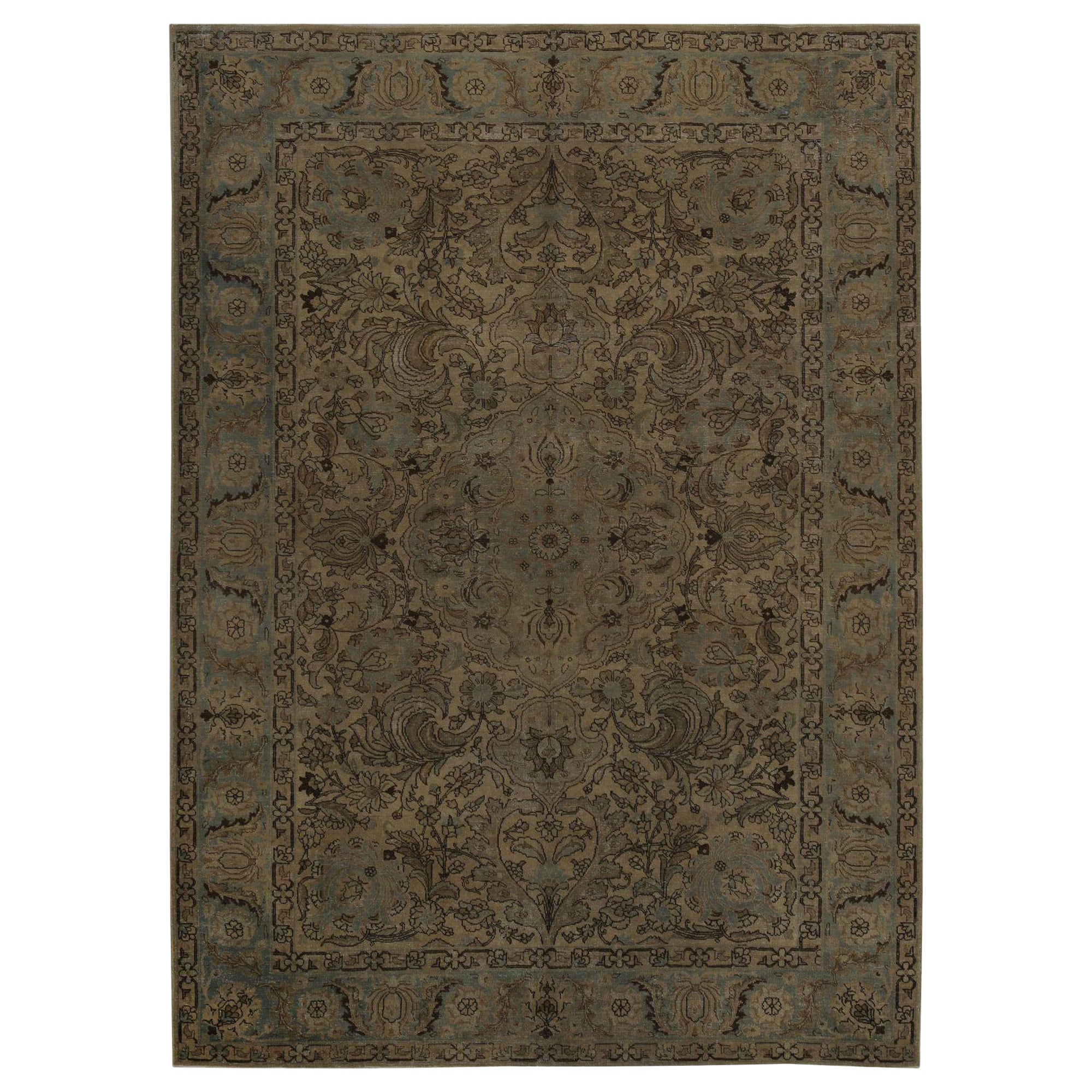 Tappeti persiani Tabriz - Lana Marrone Taupe Design - 97846